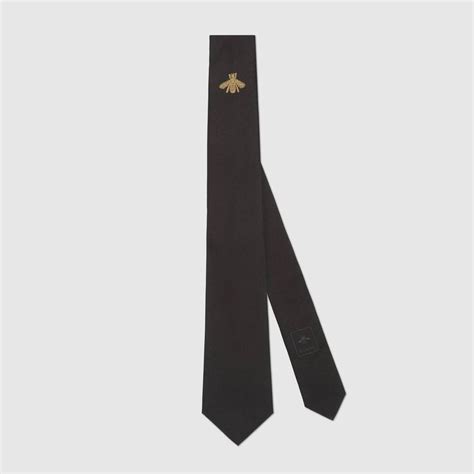 gucci black bee tie|Gucci tie outlet.